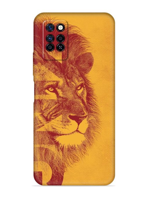 Gold Lion Crown Art Embossed Soft Silicone Case for Infinix Note 10 Pro