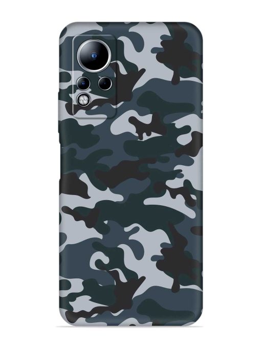 Dark Blue Army Military Art Embossed Soft Silicone Case for Infinix Note 11