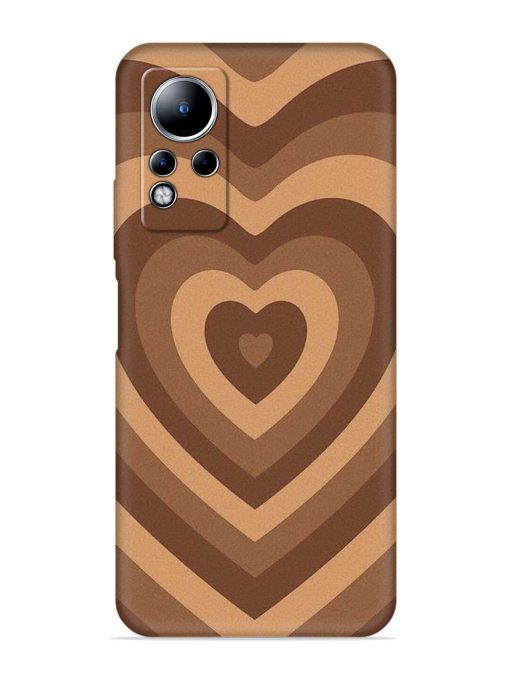 Brown Heart Embossed Soft Silicone Case for Infinix Note 11