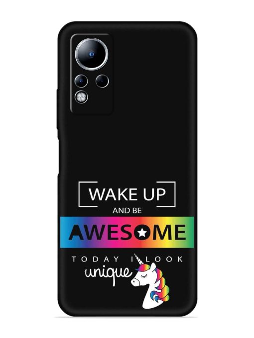 Inspirational Quote Unicorn Embossed Soft Silicone Case for Infinix Note 11 Zapvi