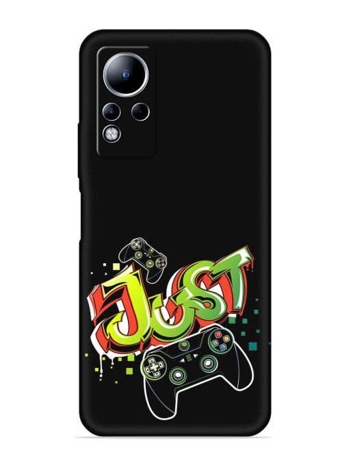 Graffiti Gamepad Illustration Embossed Soft Silicone Case for Infinix Note 11