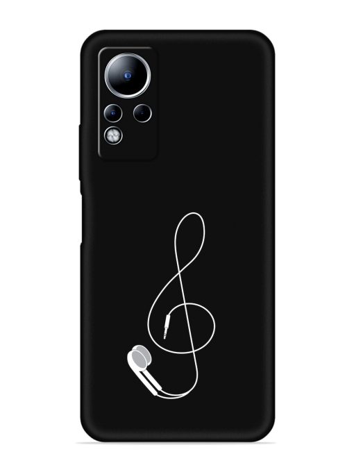 Music Earphone Vector Embossed Soft Silicone Case for Infinix Note 11 Zapvi