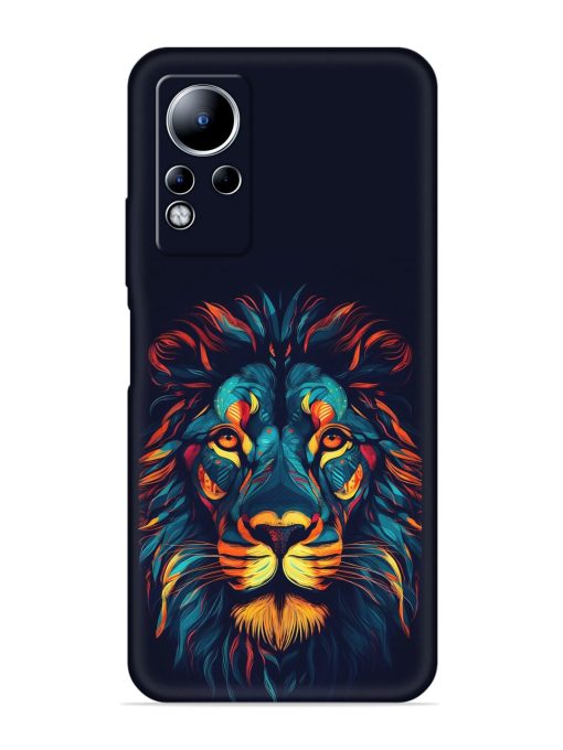 Colorful Lion Embossed Soft Silicone Case for Infinix Note 11 Zapvi