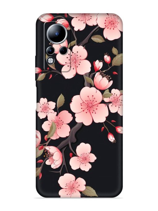 Cherry Blossom Embossed Soft Silicone Case for Infinix Note 11