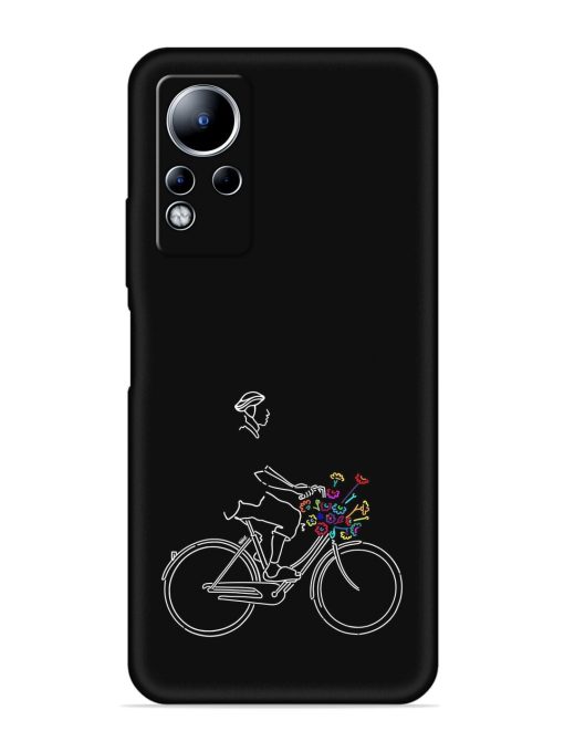 Minimalist Cycle Art Embossed Soft Silicone Case for Infinix Note 11