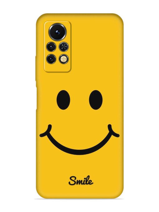 Yellow Smiley Embossed Soft Silicone Case for Infinix Note 11S