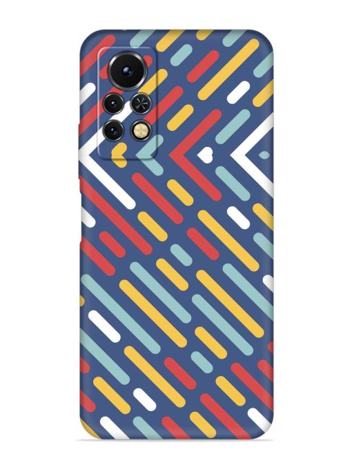 Colored Lines Embossed Soft Silicone Case for Infinix Note 11S