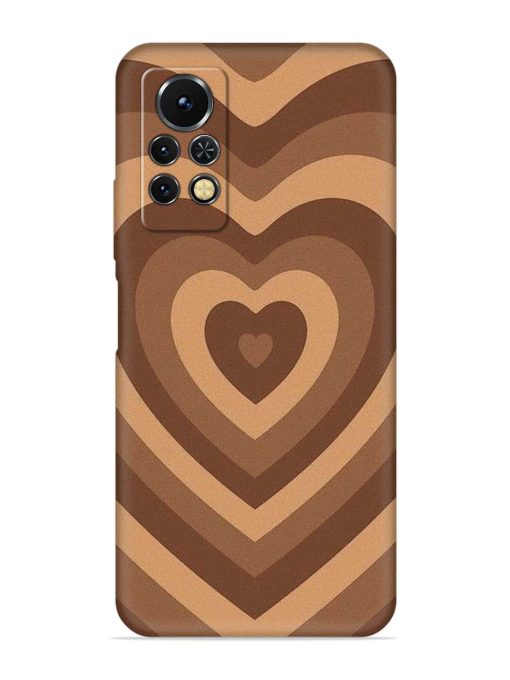 Brown Heart Embossed Soft Silicone Case for Infinix Note 11S Zapvi