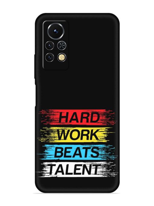 Hard Work Beats Embossed Soft Silicone Case for Infinix Note 11S