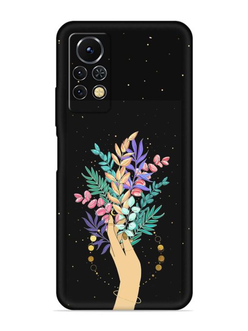 Flower On Hand Embossed Soft Silicone Case for Infinix Note 11S Zapvi