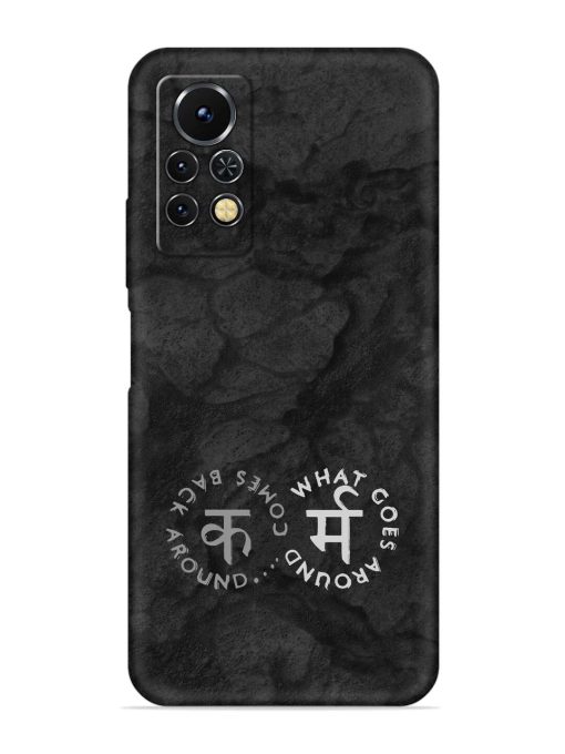 Karma Hindi Word Embossed Soft Silicone Case for Infinix Note 11S Zapvi