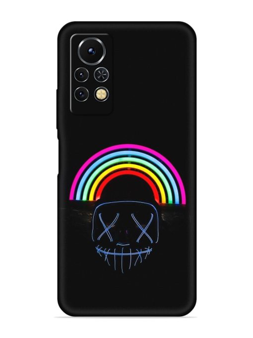 Mask Rainbow Embossed Soft Silicone Case for Infinix Note 11S