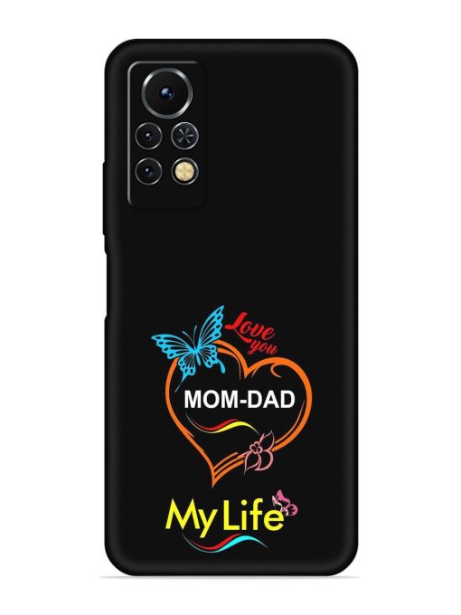 Love You Mom Dad Embossed Soft Silicone Case for Infinix Note 11S