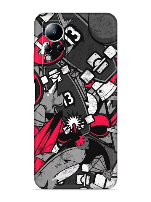 Fictional Doodle Embossed Soft Silicone Case for Infinix Note 12 Zapvi