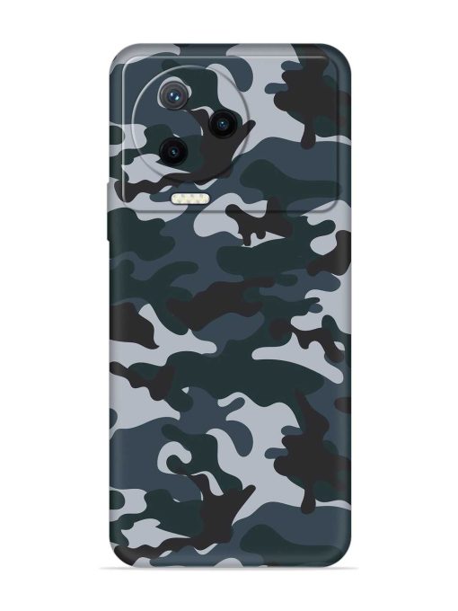 Dark Blue Army Military Art Embossed Soft Silicone Case for Infinix Note 12 Pro (4G)