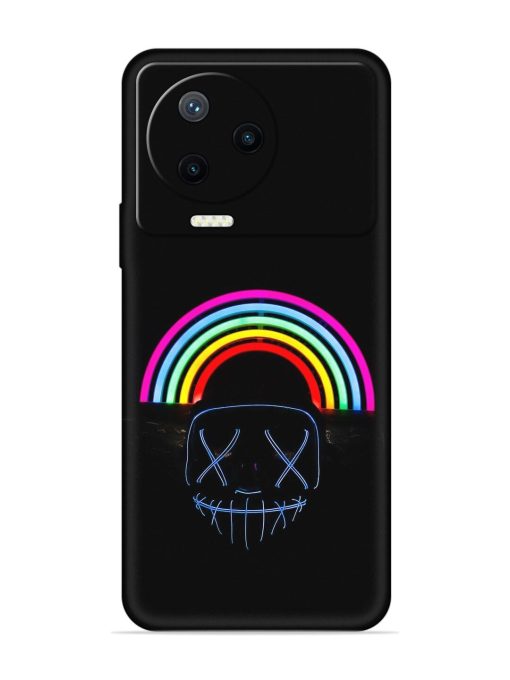 Mask Rainbow Embossed Soft Silicone Case for Infinix Note 12 Pro (4G) Zapvi