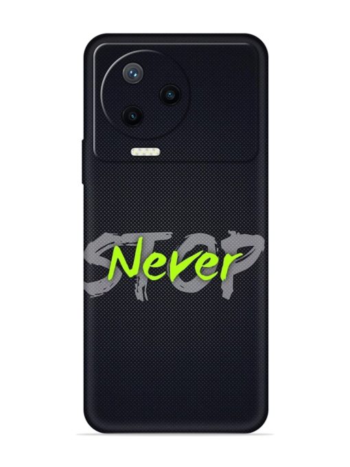 Never Stop Embossed Soft Silicone Case for Infinix Note 12 Pro (4G)