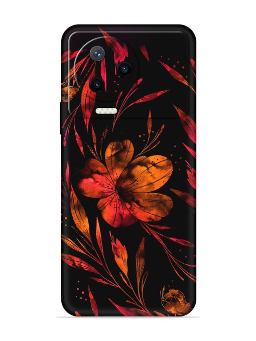 Red Flower Painting Embossed Soft Silicone Case for Infinix Note 12 Pro (4G) Zapvi