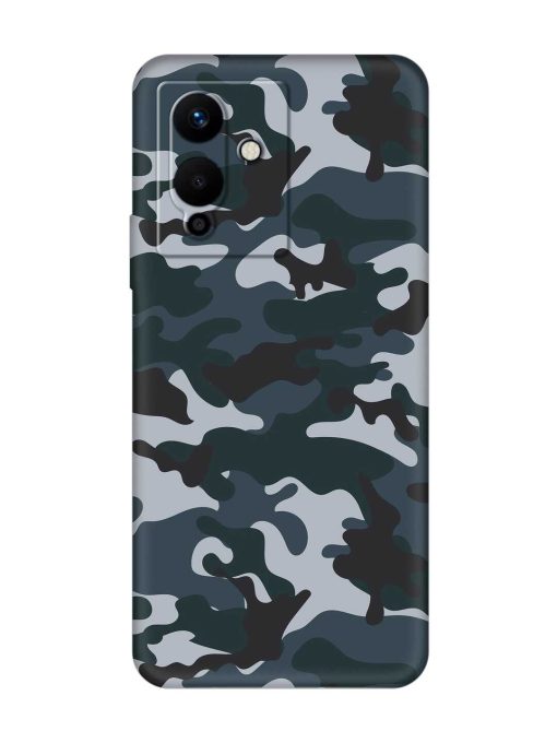 Dark Blue Army Military Art Embossed Soft Silicone Case for Infinix Note 12 Pro (5G) Zapvi