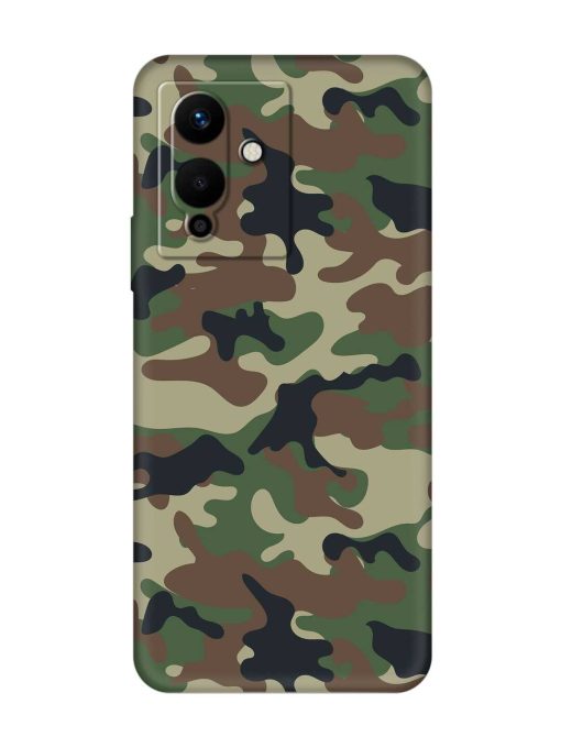 Army Military Camouflage Dark Green Embossed Soft Silicone Case for Infinix Note 12 Pro (5G)