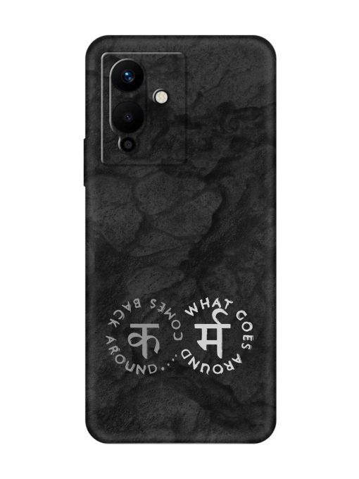 Karma Hindi Word Embossed Soft Silicone Case for Infinix Note 12 Pro (5G)