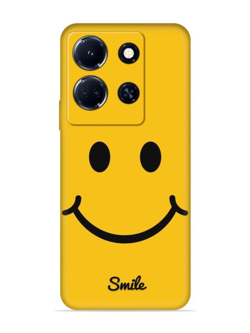 Yellow Smiley Embossed Soft Silicone Case for Infinix Note 30 (5G)