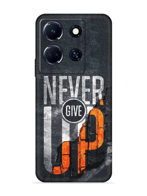 Never Give Up Embossed Soft Silicone Case for Infinix Note 30 (5G) Zapvi