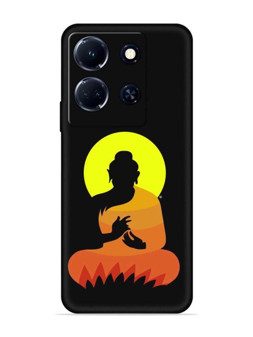 Buddha Art Black Embossed Soft Silicone Case for Infinix Note 30 (5G)