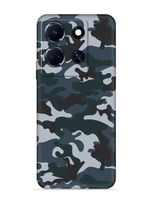 Dark Blue Army Military Art Embossed Soft Silicone Case for Infinix Note 30 (5G) Zapvi