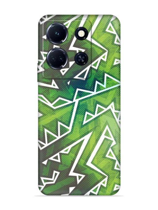 Green Graffiti Seamless Embossed Soft Silicone Case for Infinix Note 30 (5G)