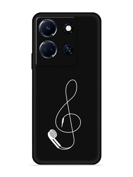 Music Earphone Vector Embossed Soft Silicone Case for Infinix Note 30 (5G) Zapvi