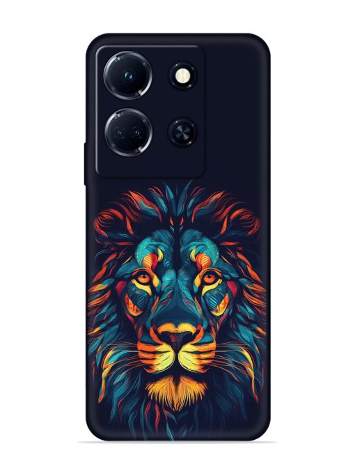 Colorful Lion Embossed Soft Silicone Case for Infinix Note 30 (5G)