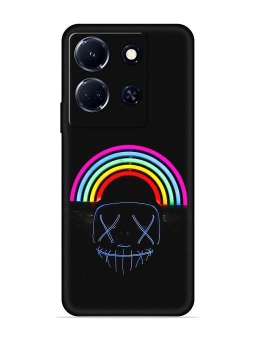 Mask Rainbow Embossed Soft Silicone Case for Infinix Note 30 (5G)