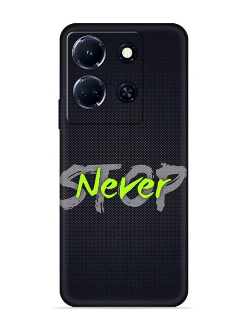 Never Stop Embossed Soft Silicone Case for Infinix Note 30 (5G)