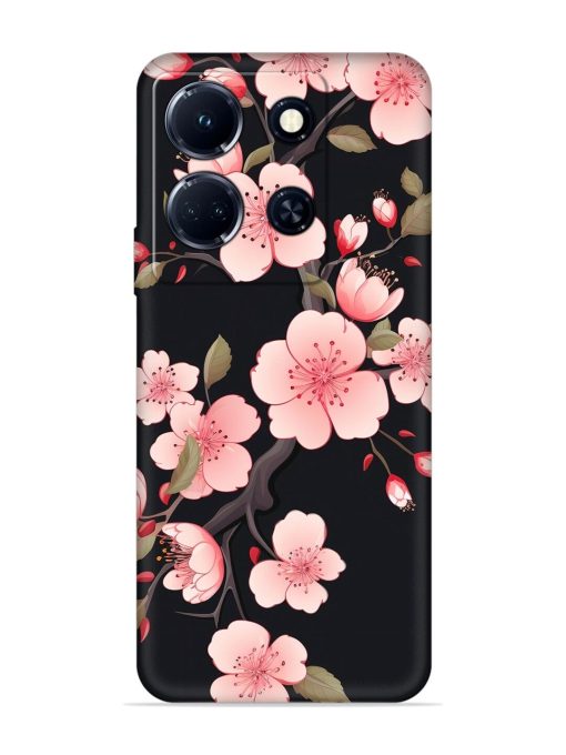 Cherry Blossom Embossed Soft Silicone Case for Infinix Note 30 (5G) Zapvi