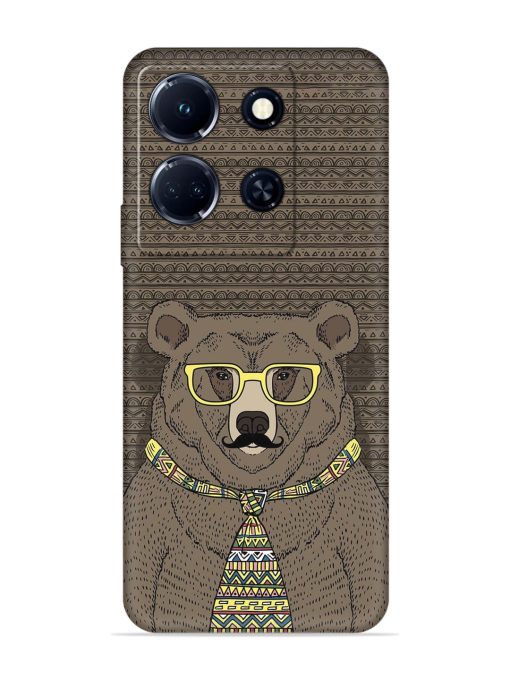 Grizzly Bear Embossed Soft Silicone Case for Infinix Note 30 (5G) Zapvi