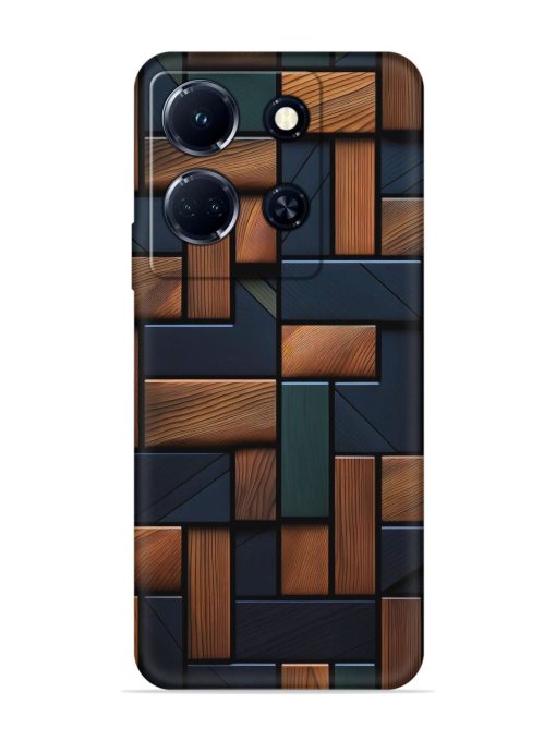 Wooden Background Cubes Embossed Soft Silicone Case for Infinix Note 30 (5G)