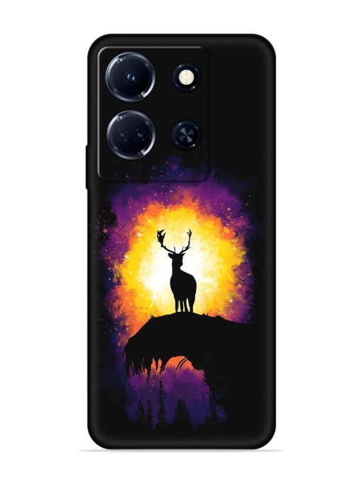 Elk Animal Art Embossed Soft Silicone Case for Infinix Note 30 (5G)