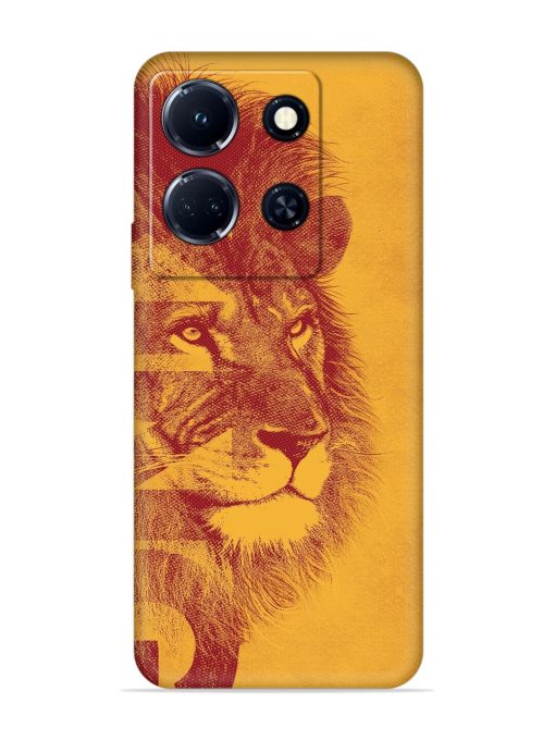 Gold Lion Crown Art Embossed Soft Silicone Case for Infinix Note 30 (5G)