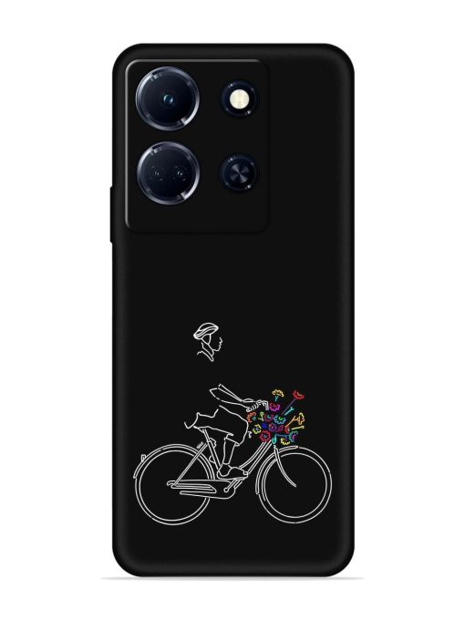 Minimalist Cycle Art Embossed Soft Silicone Case for Infinix Note 30 (5G) Zapvi