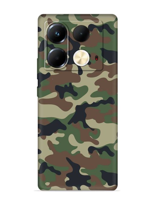 Army Military Camouflage Dark Green Embossed Soft Silicone Case for Infinix Note 40 (5G) Zapvi