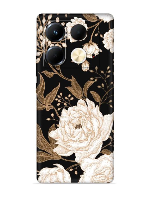 Peonies Roses Floral Embossed Soft Silicone Case for Infinix Note 40 (5G) Zapvi