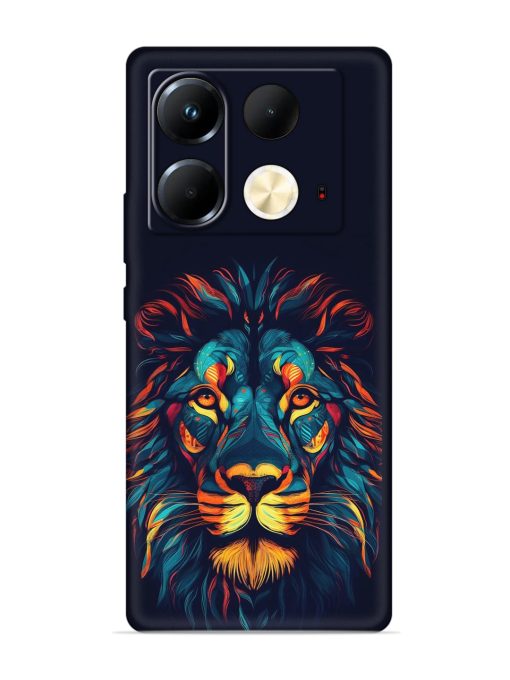 Colorful Lion Embossed Soft Silicone Case for Infinix Note 40 (5G) Zapvi