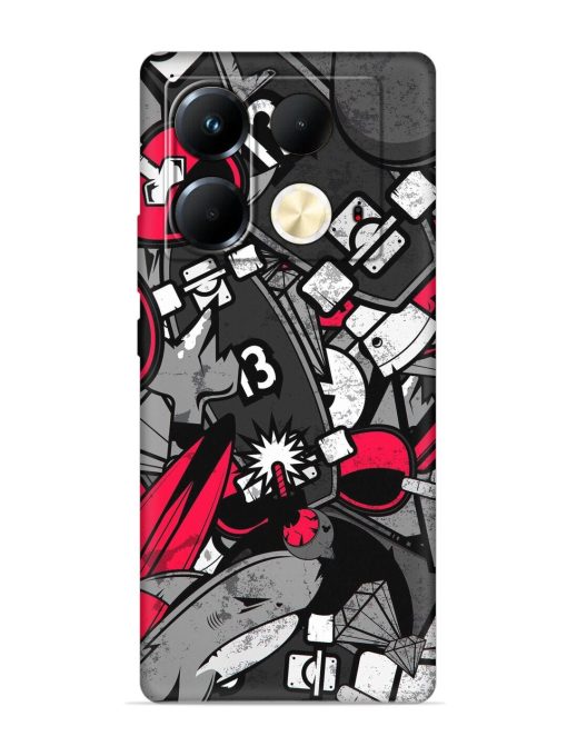 Fictional Doodle Embossed Soft Silicone Case for Infinix Note 40 (5G)