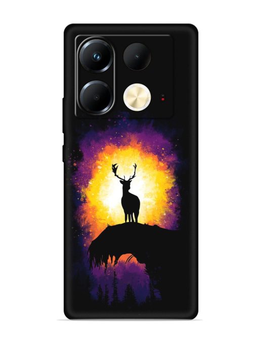 Elk Animal Art Embossed Soft Silicone Case for Infinix Note 40 (5G)