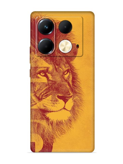 Gold Lion Crown Art Embossed Soft Silicone Case for Infinix Note 40 (5G)