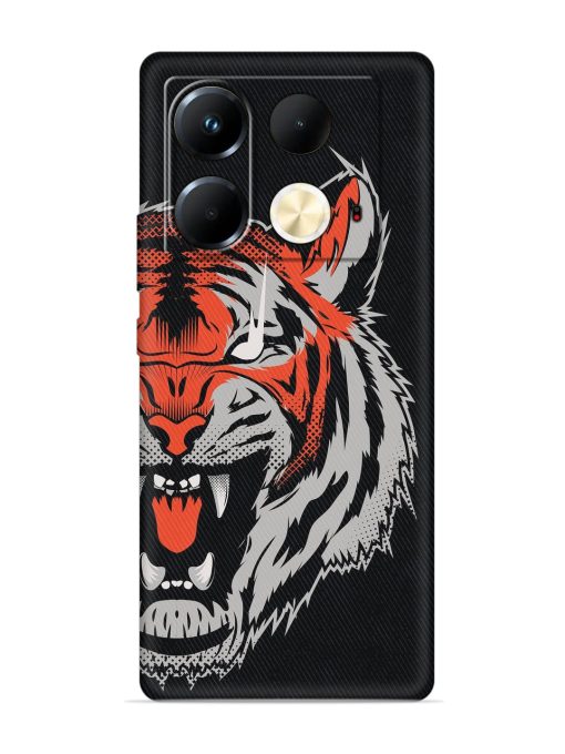 Tiger Aggression Embossed Soft Silicone Case for Infinix Note 40 (5G)