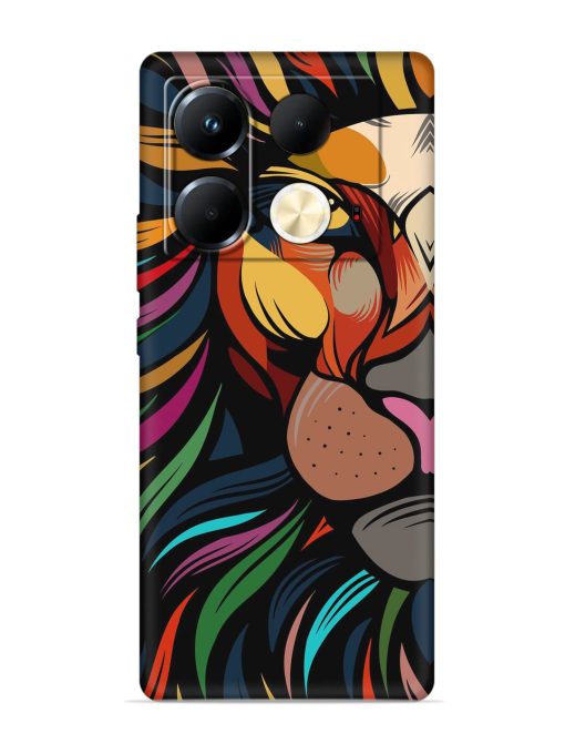 Trippy Lion Art Embossed Soft Silicone Case for Infinix Note 40 (5G)