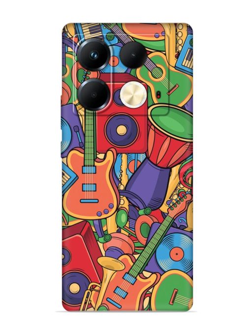 Colorful Music Art Embossed Soft Silicone Case for Infinix Note 40 (5G)