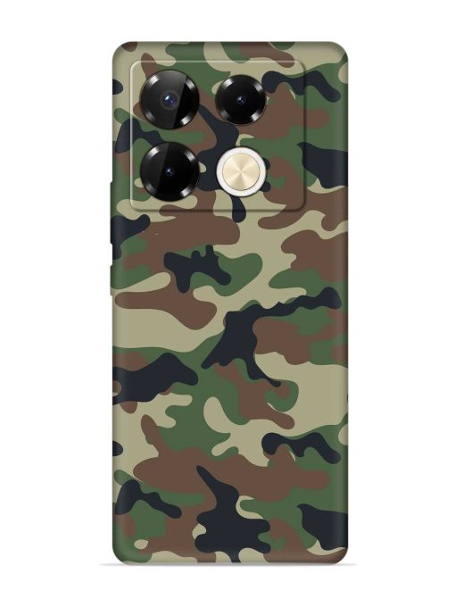 Army Military Camouflage Dark Green Embossed Soft Silicone Case for Infinix Note 40 Pro (5G) Zapvi